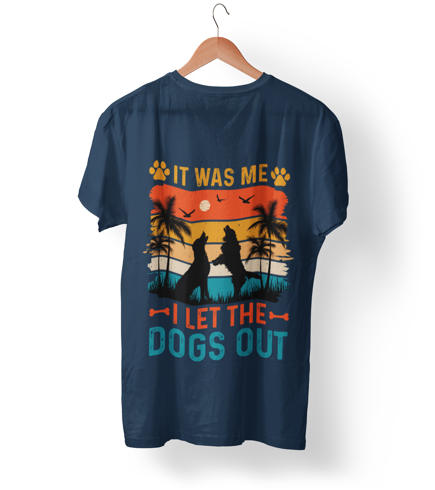 T-shirt unisexe pour amoureux des chiens - « It Was Me, I Let The Dogs Out »