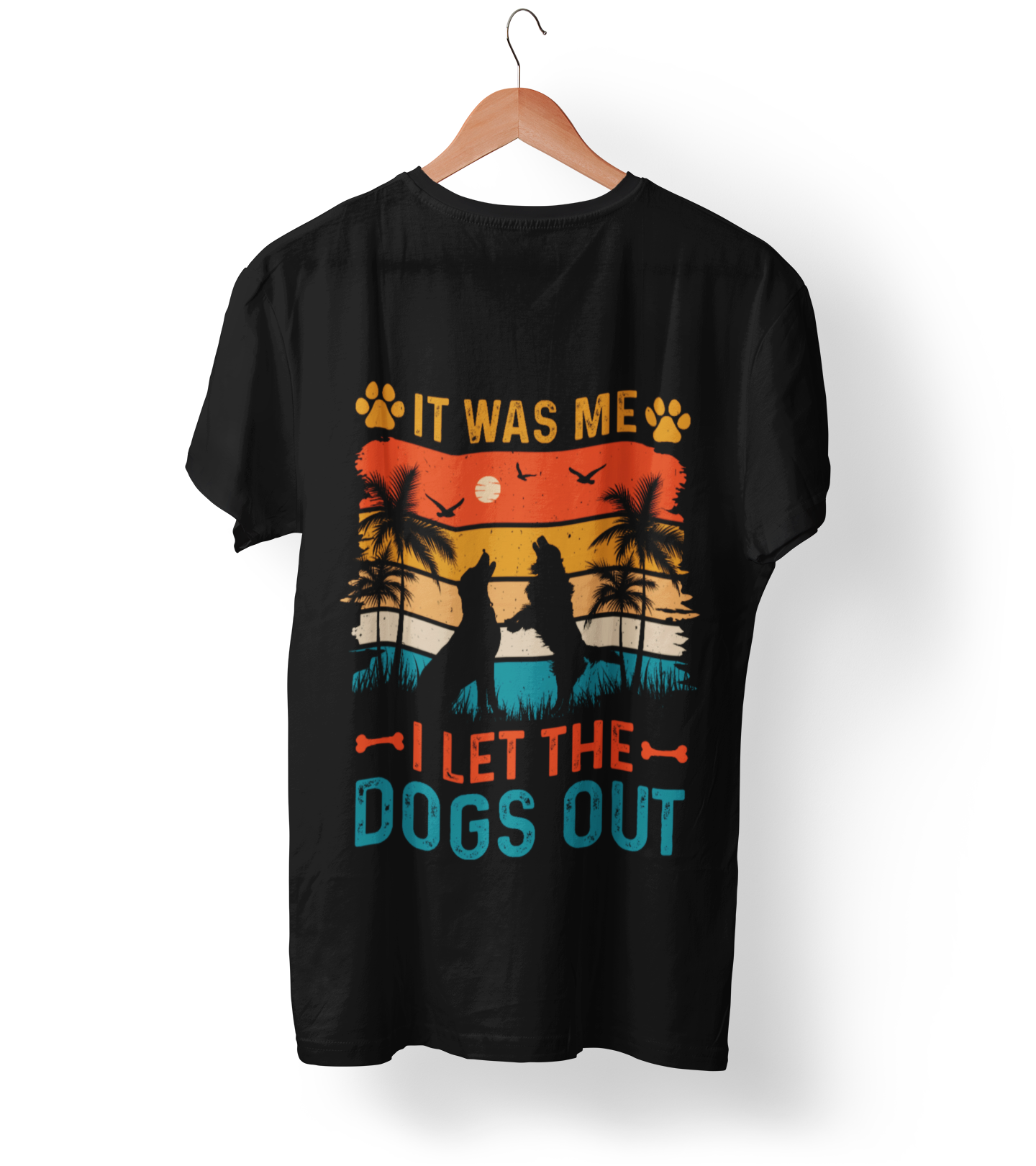 T-shirt unisexe pour amoureux des chiens - « It Was Me, I Let The Dogs Out »